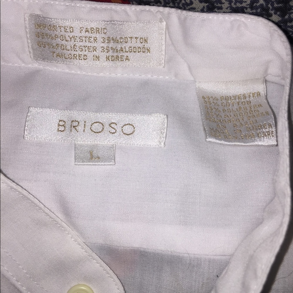 White long sleeve dress shirt/uniform size large